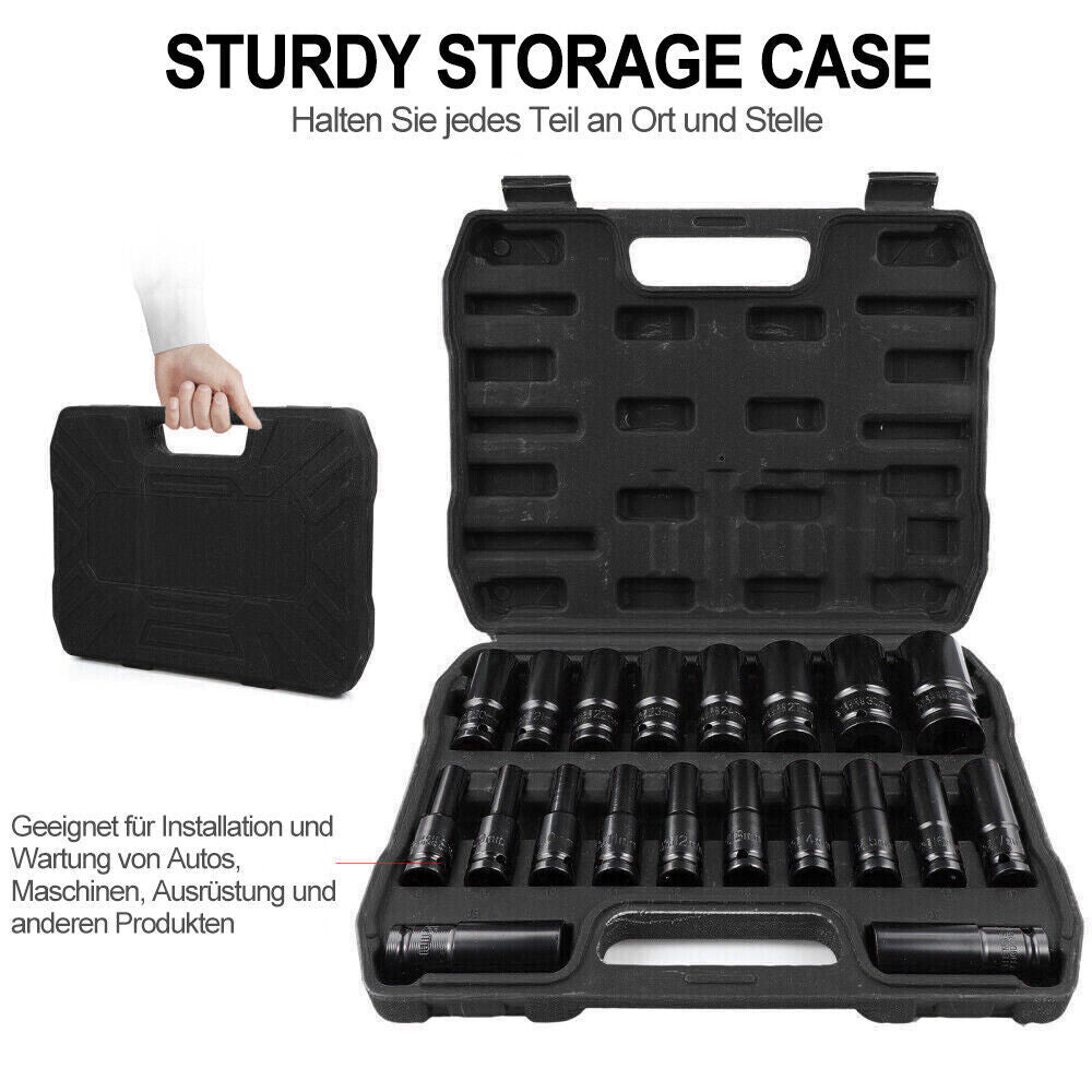 20-Piece 1/2" Drive Deep Impact Socket Set, 8–32 mm - image 6