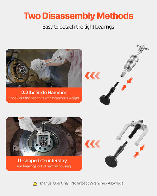 16-Piece Blind Hole Bearing Puller & Slide Hammer Kit - image 2