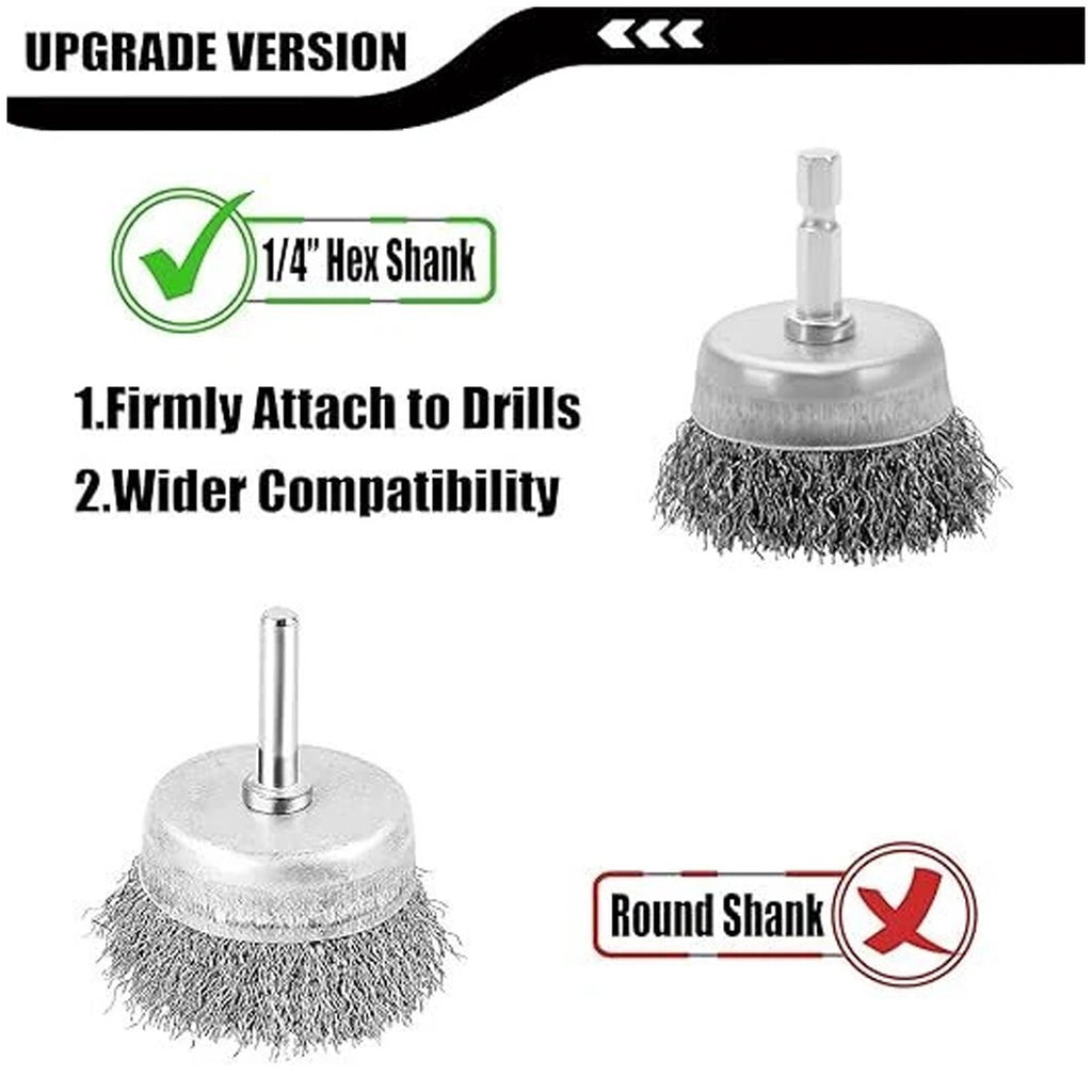 13-Piece Wire Brush Set for Drills - image 5