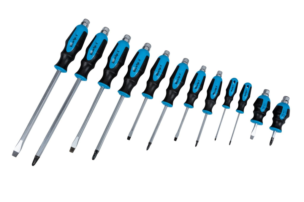 Blue Spot Tools 12-Piece Hex Bolster Screwdriver Set with Storage Case