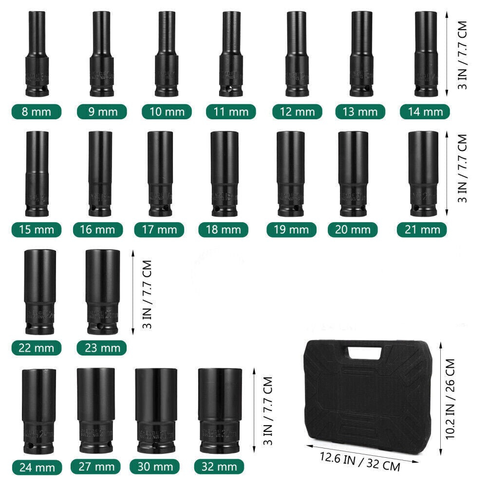 20-piece deep impact socket set – photo 3
