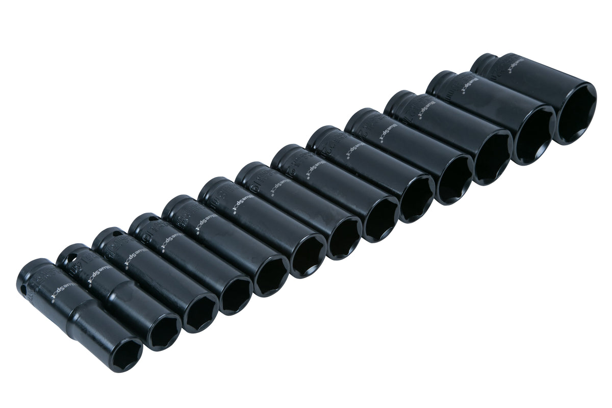 Blue Spot Tools 13-Piece 1/2" Metric Deep Impact Sockets (13-32mm)