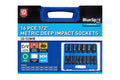 Blue Spot Tools 16-Piece 1/2" Metric Deep Impact Sockets (10-32mm)