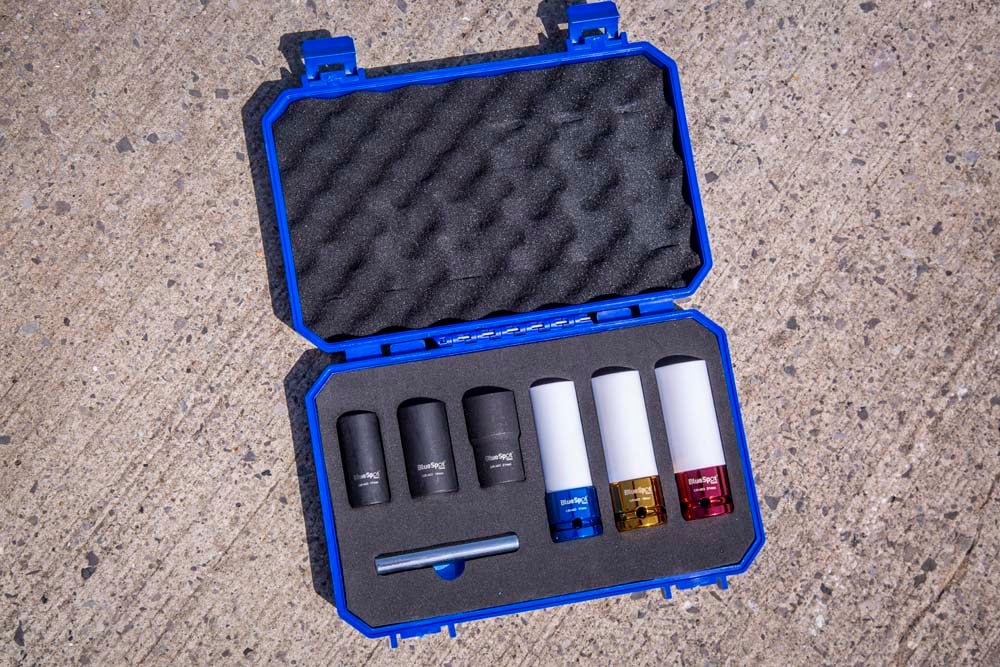 Blue Spot Tools 7-Piece 1/2" Wheel Nut Impact Socket Set (17, 19, 21mm)