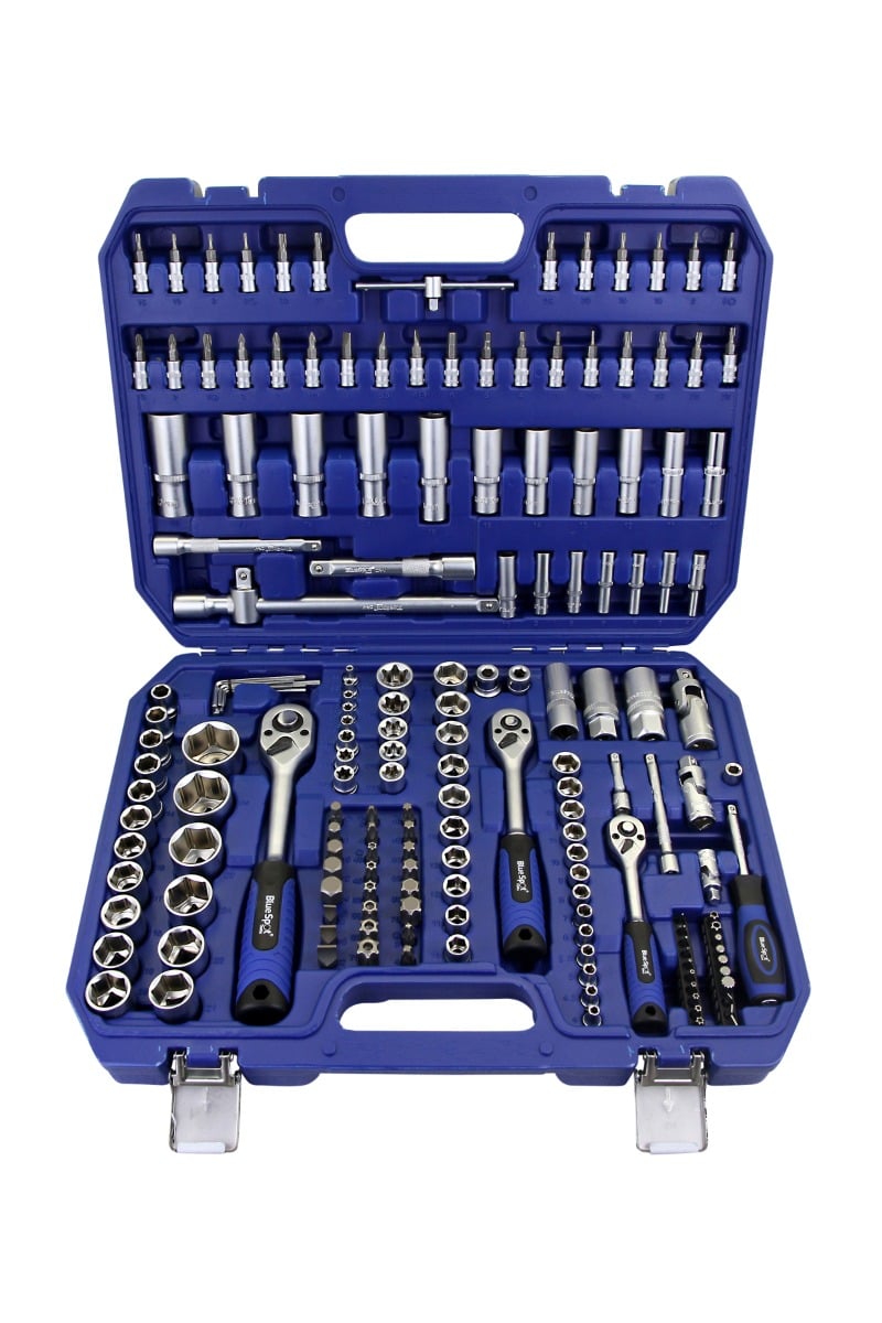 Blue Spot Tools 171-Piece Metric 1/4", 3/8" & 1/2" Socket Set (1/4" 4-14mm) (3/8" 10-19mm) (1/2" 10-32mm)