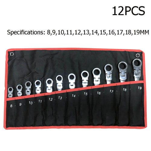 12-piece flexible-head ratchet spanner set – photo 1