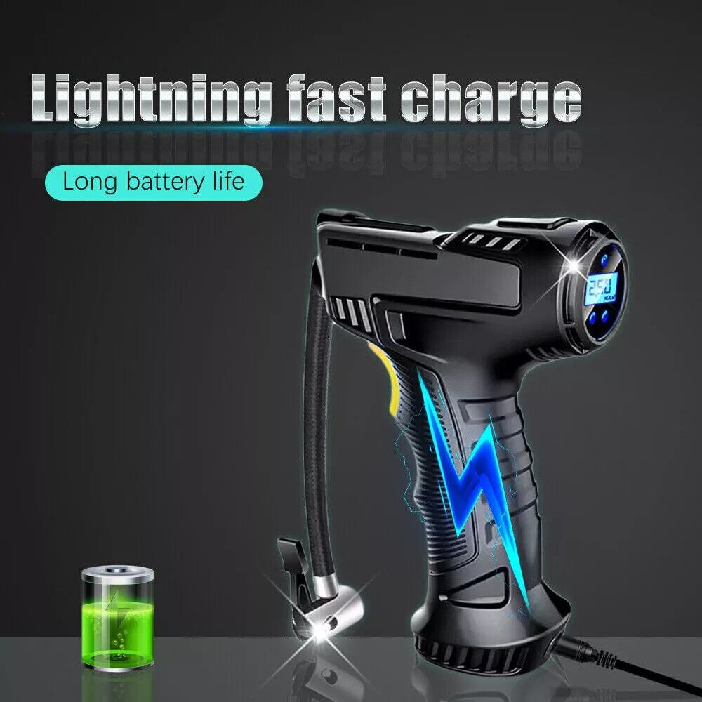 Cordless 12V Tyre Inflator with Digital Preset & LED Light - image 4