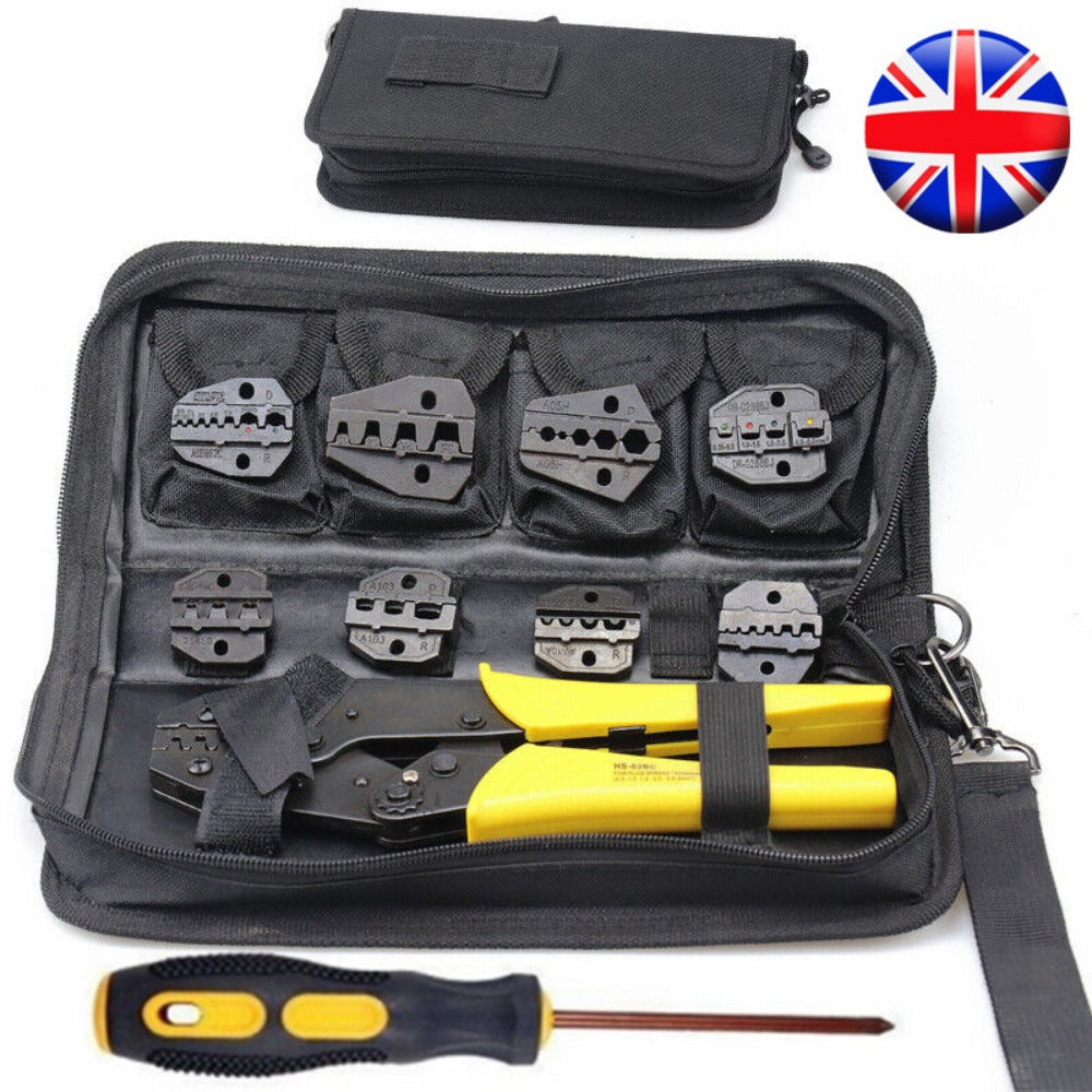Ratchet Crimping Pliers with Interchangeable Jaws - image 1