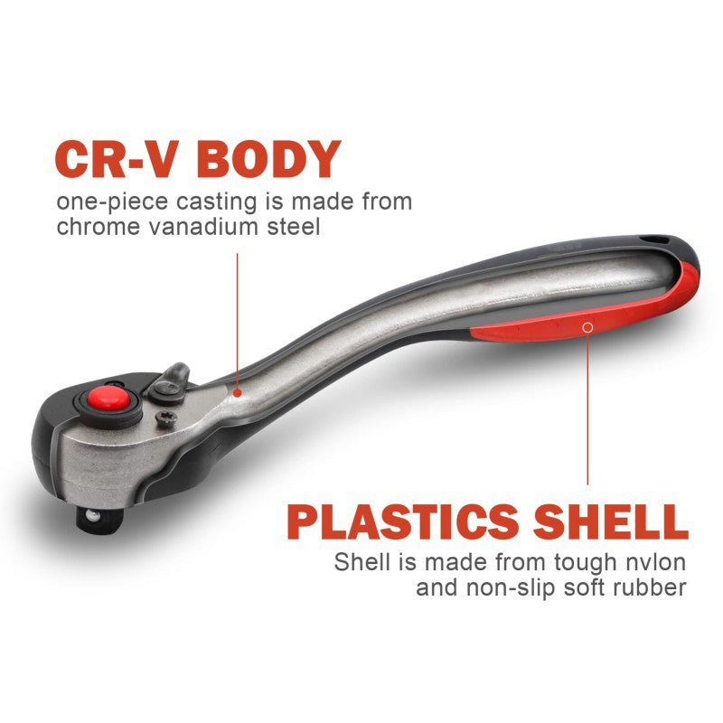 Curved-handle 72-tooth ratchet – photo 3