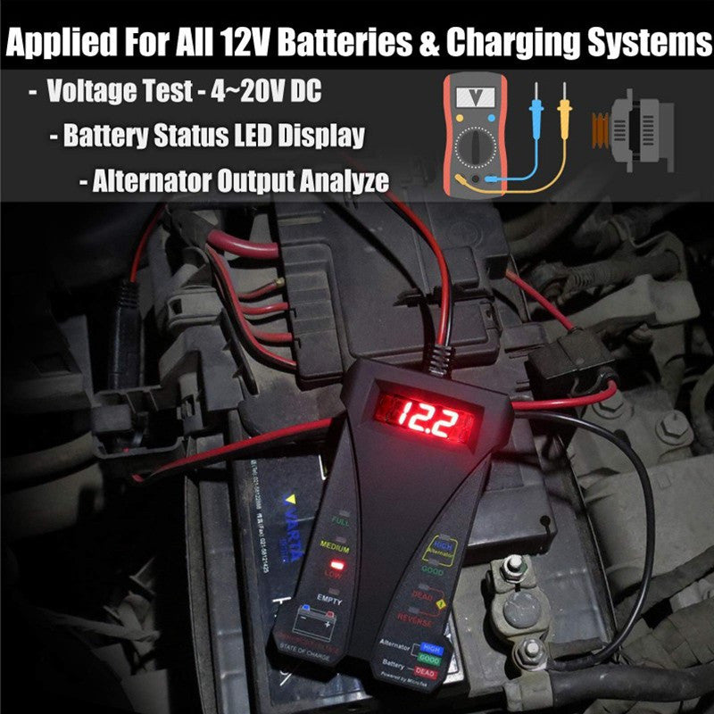 12V Digital Battery Tester & Voltmeter - image 3