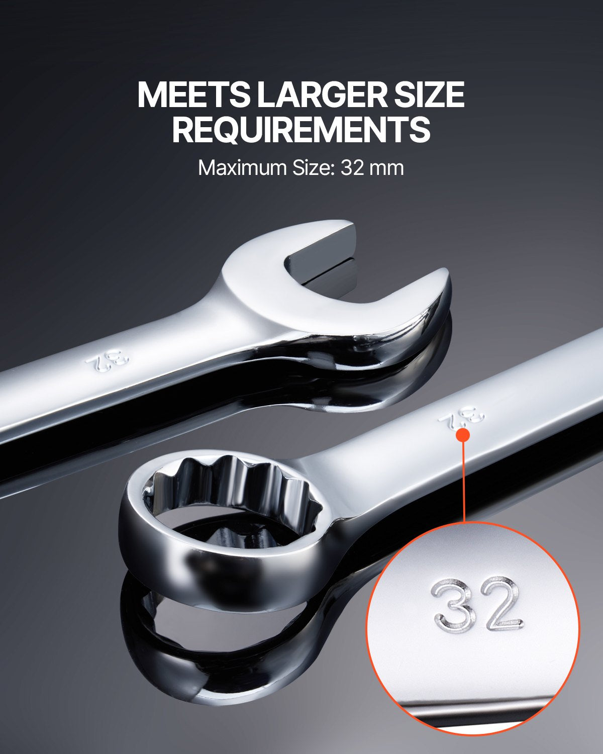 VEVOR 25-piece combination spanner set with roll-up pouch