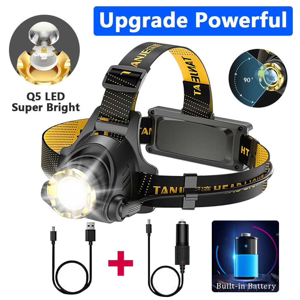 Rechargeable Zoom Head Torch, 3 Modes - image 4