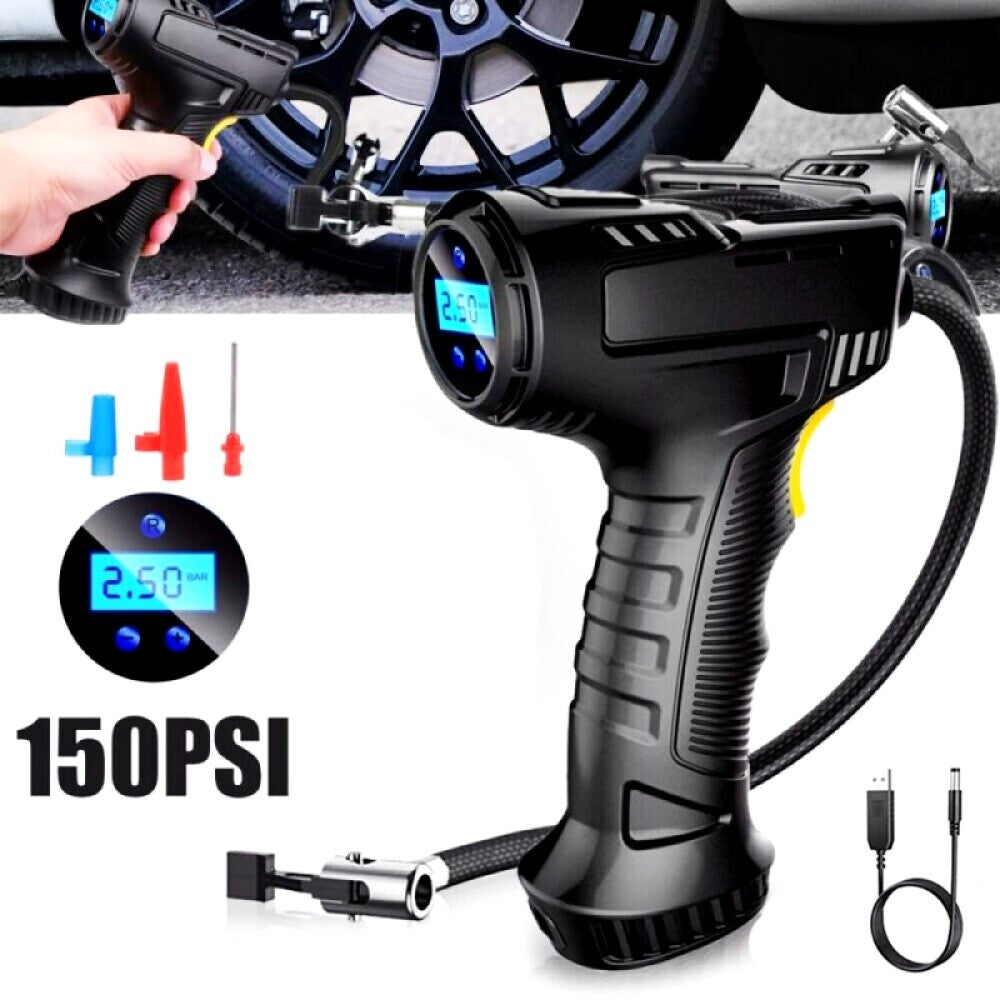 Cordless 12V Tyre Inflator with Digital Preset & LED Light - image 1