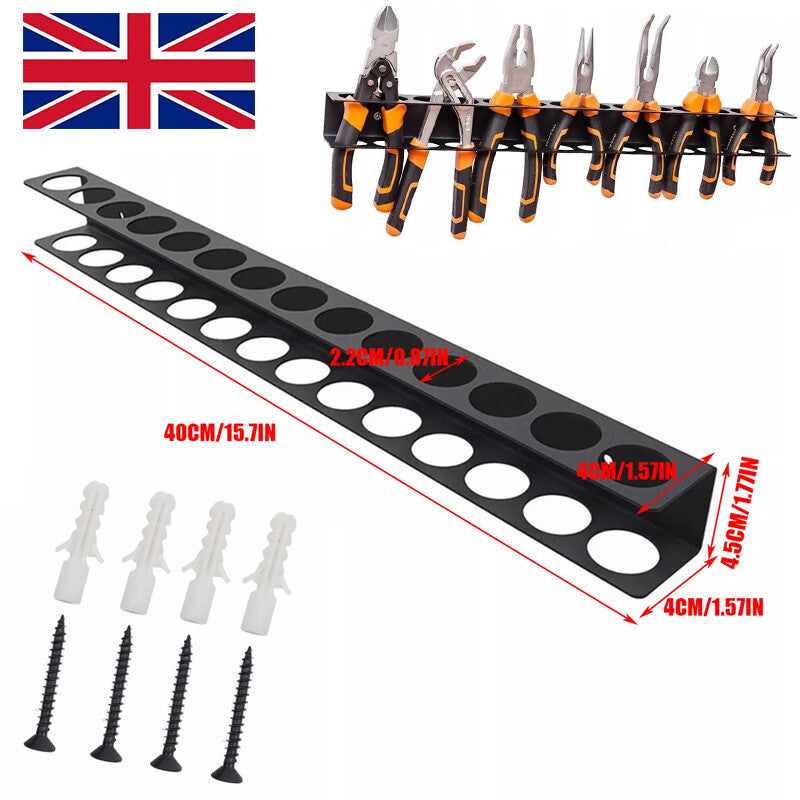 Wall-Mounted Screwdriver Rack, Holds 14 - image 1