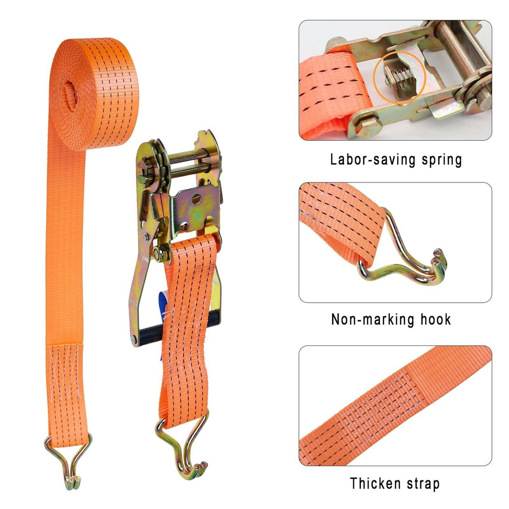 Ratchet Tie-Down Straps, 50 mm x 6 m, 3000 kg, Pack of 4 - image 6