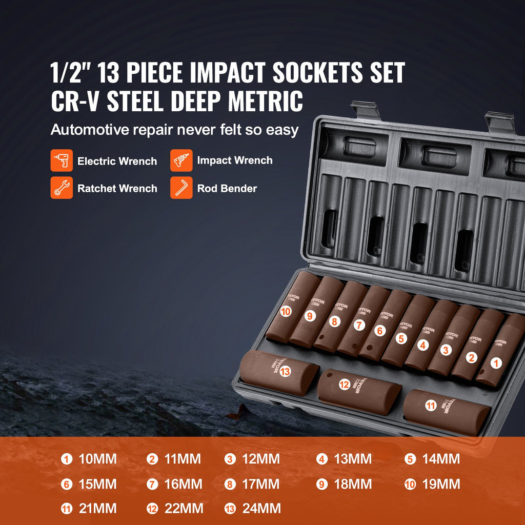 VEVOR deep impact socket set – photo 3