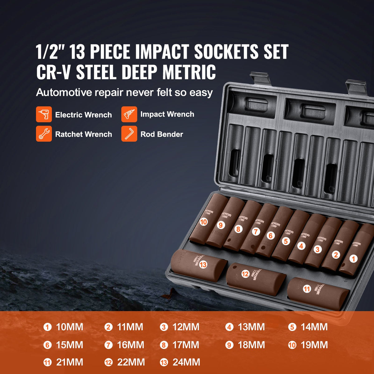 VEVOR deep impact socket set – photo 3