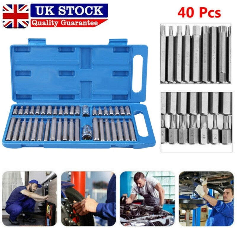40-Piece Torx, Hex & Spline Bit Socket Set, 3/8" & 1/2" Drive - image 3