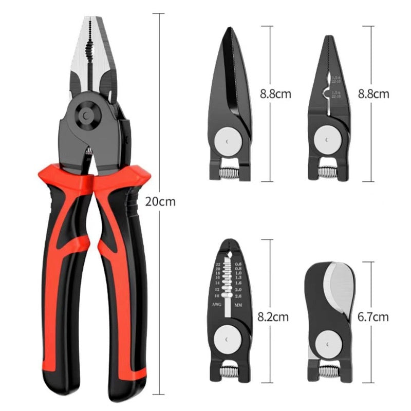 5-in-1 interchangeable head pliers set – photo 4