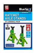 Blue Spot Tools 3T (3000KG) Pair Ratchet Jack Stands