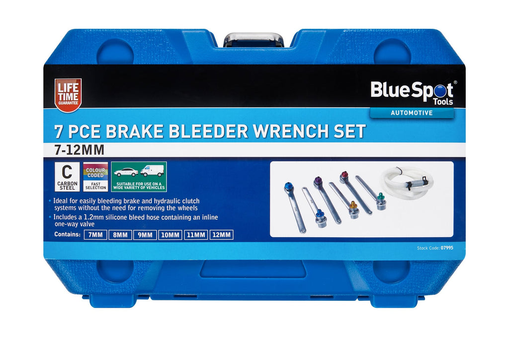 Blue Spot Tools 7-Piece Brake Bleeder Wrench Set (7-12mm)