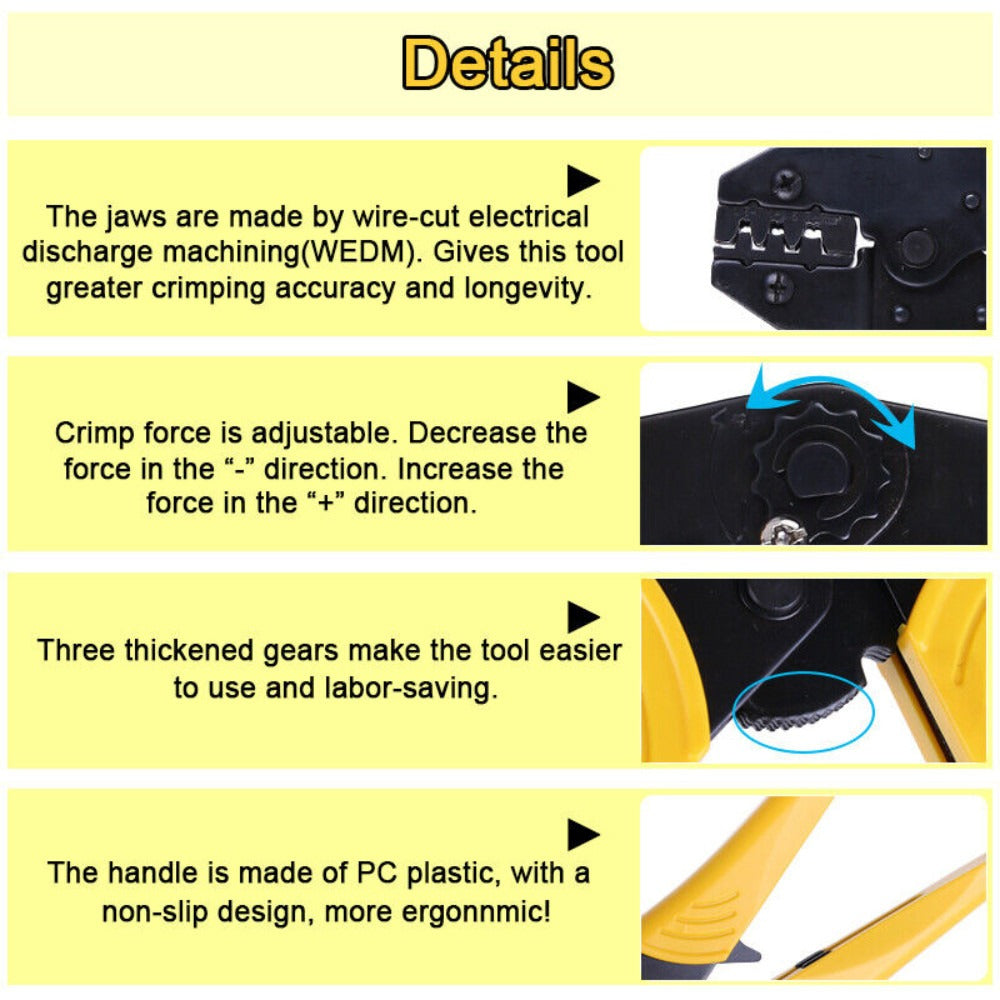 Ratchet Crimping Pliers with Interchangeable Jaws - image 5