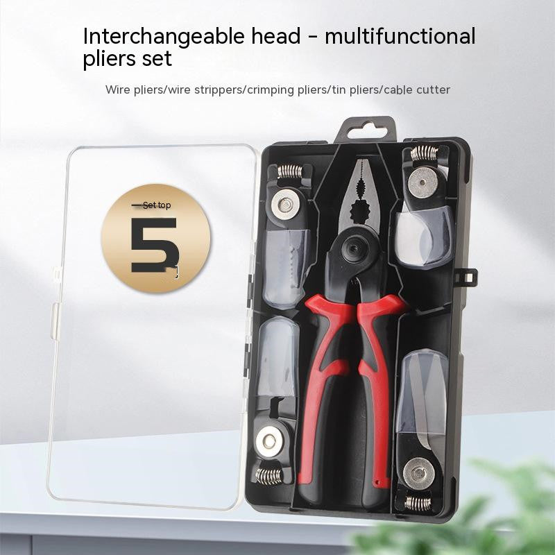 5-in-1 interchangeable head pliers set – photo 1