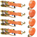 Ratchet Tie-Down Straps, 50 mm x 6 m, 3000 kg, Pack of 4 - image 1