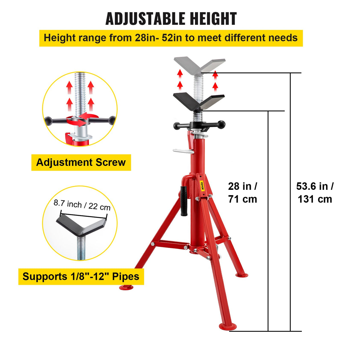 VEVOR V-head pipe stand – photo 4