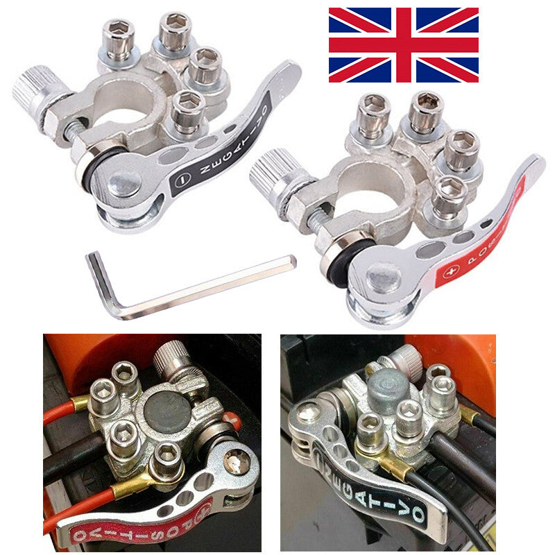 Copper Battery Terminal Clamps, Pair - image 1