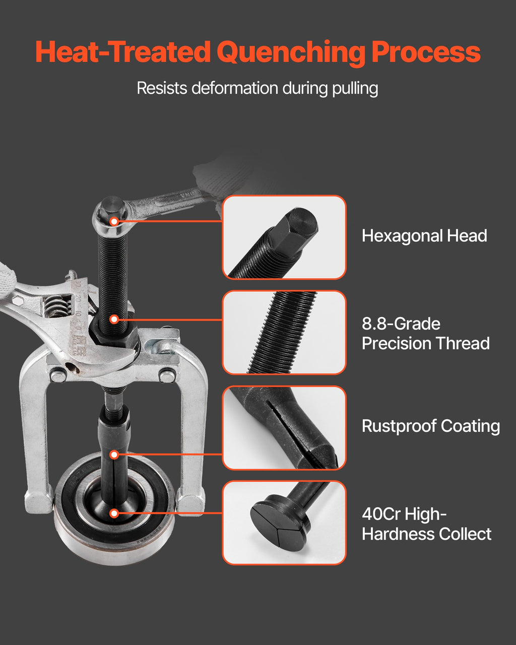 16-Piece Blind Hole Bearing Puller & Slide Hammer Kit - image 5