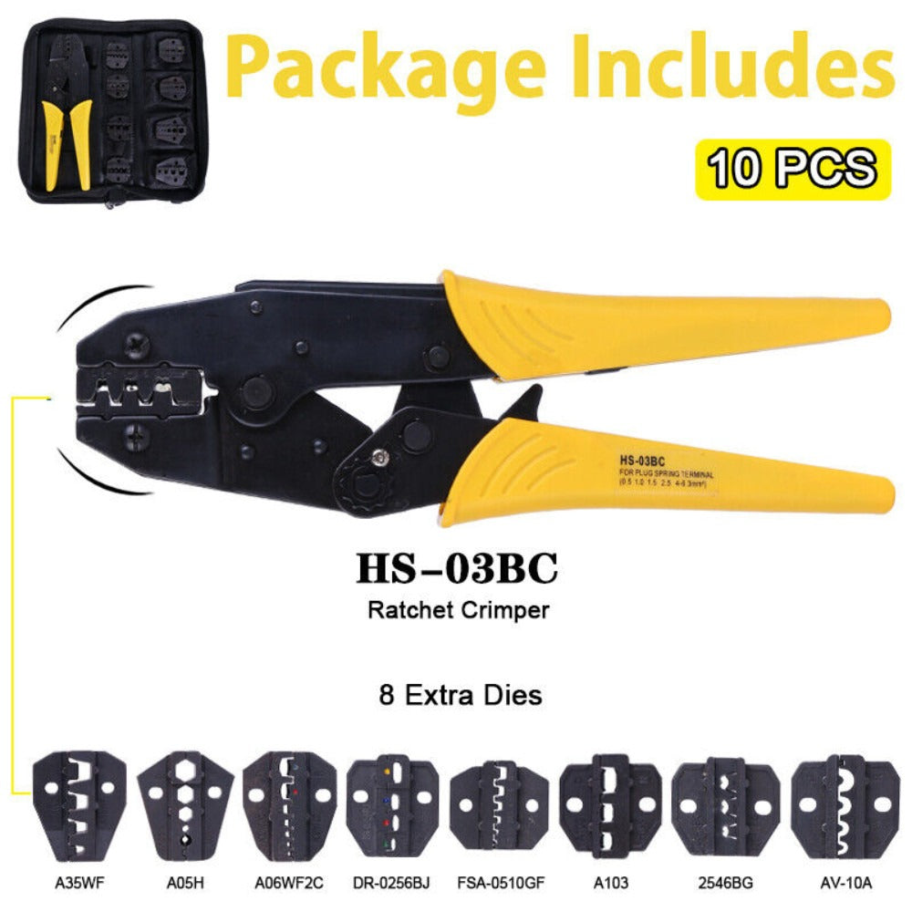 Ratchet Crimping Pliers with Interchangeable Jaws - image 6