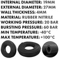 19mm Braided Rubber Fuel Hose, SAE J30 R6