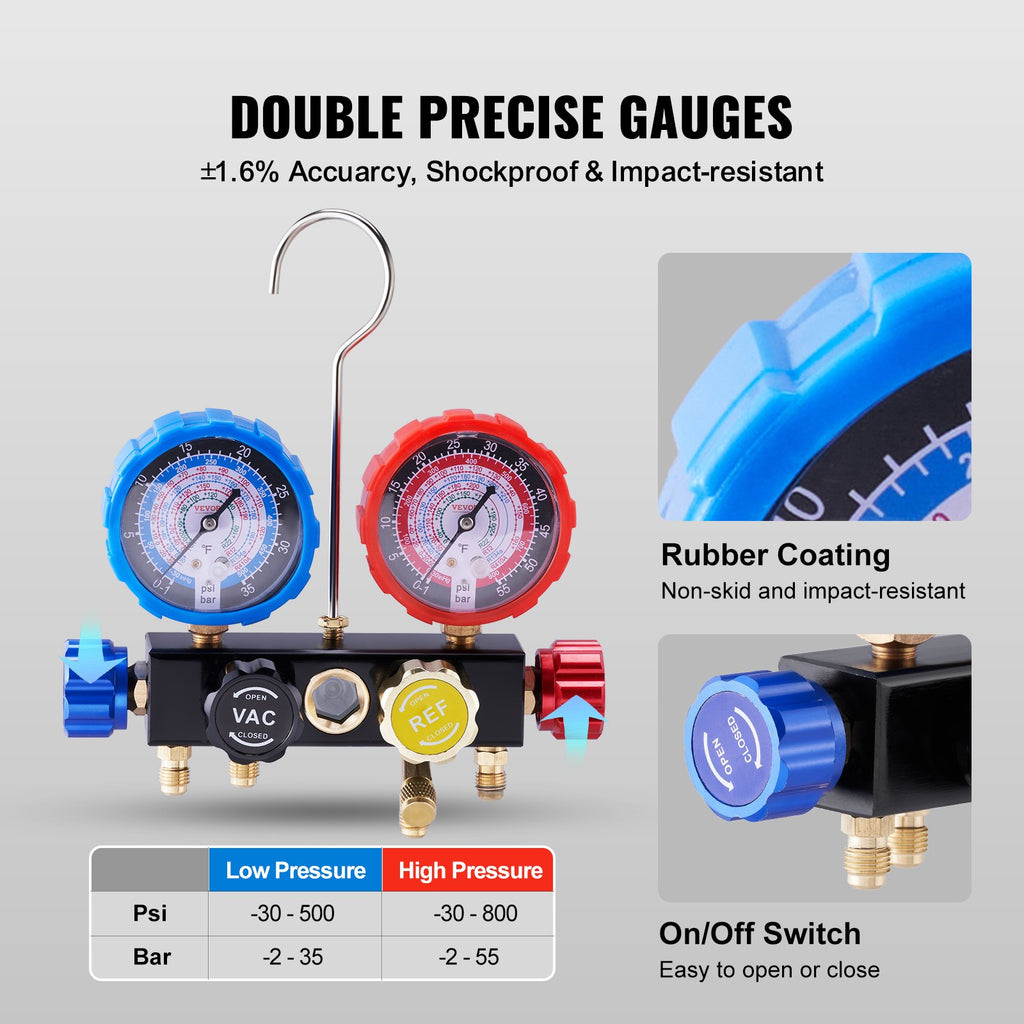 VEVOR 4-way AC manifold gauge set – photo 5