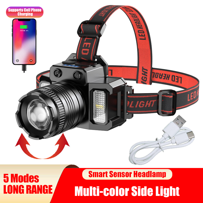 Rechargeable Zoom Head Torch with Motion Sensor - image 1