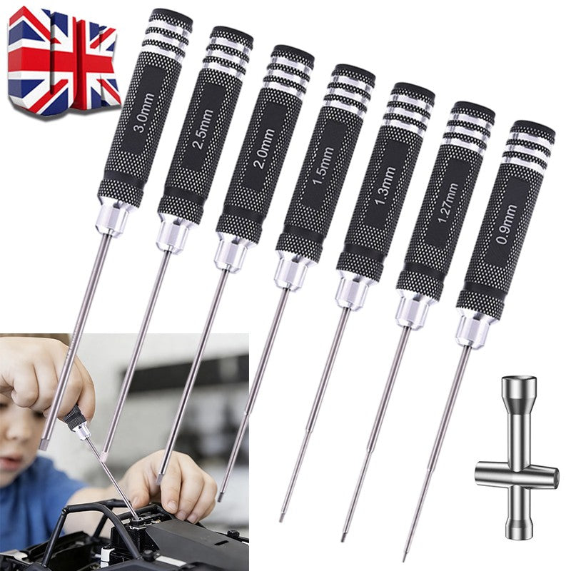 7-Piece Precision Hex Screwdriver Set, 0.9–3.0 mm - image 3