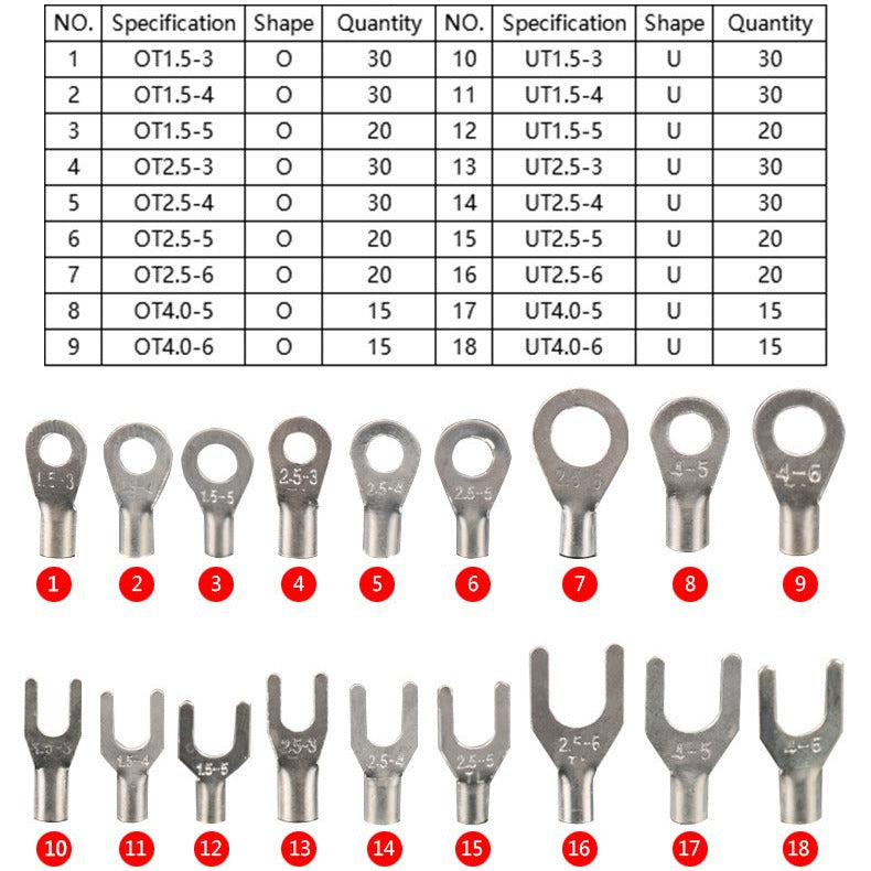 420-piece ring and fork crimp terminal kit – photo 2