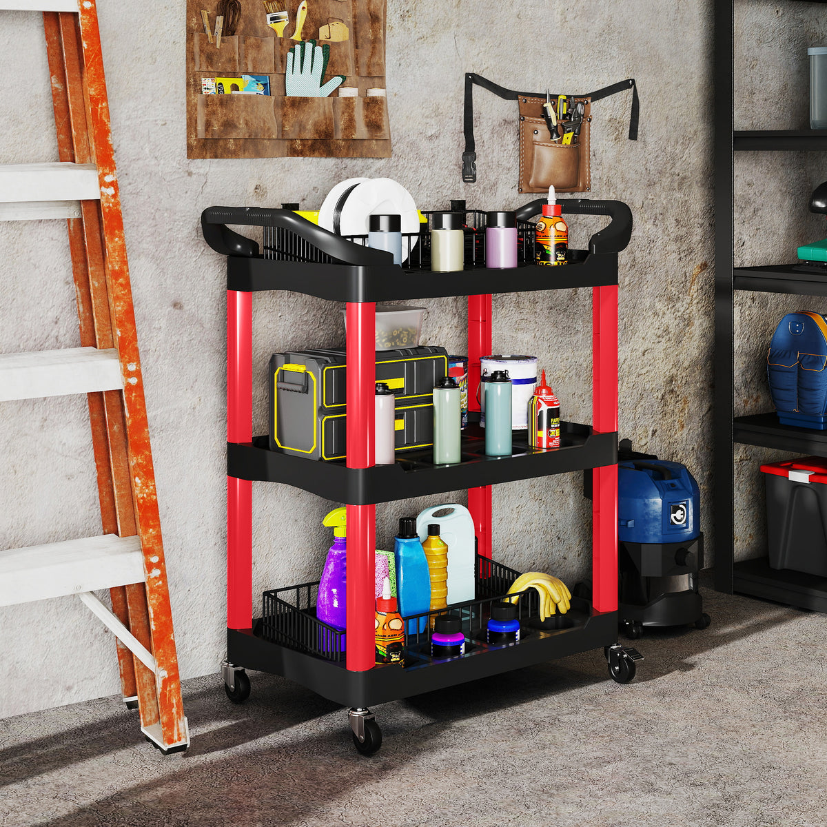 3-tier rolling tool cart – photo 2