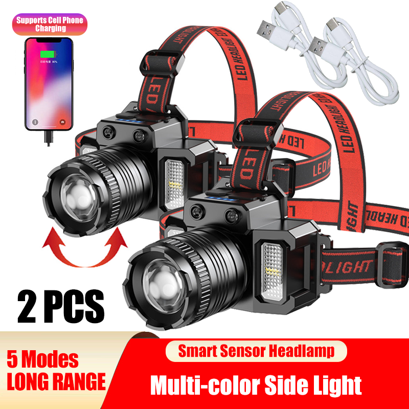 Rechargeable Zoom Head Torch with Motion Sensor - image 3