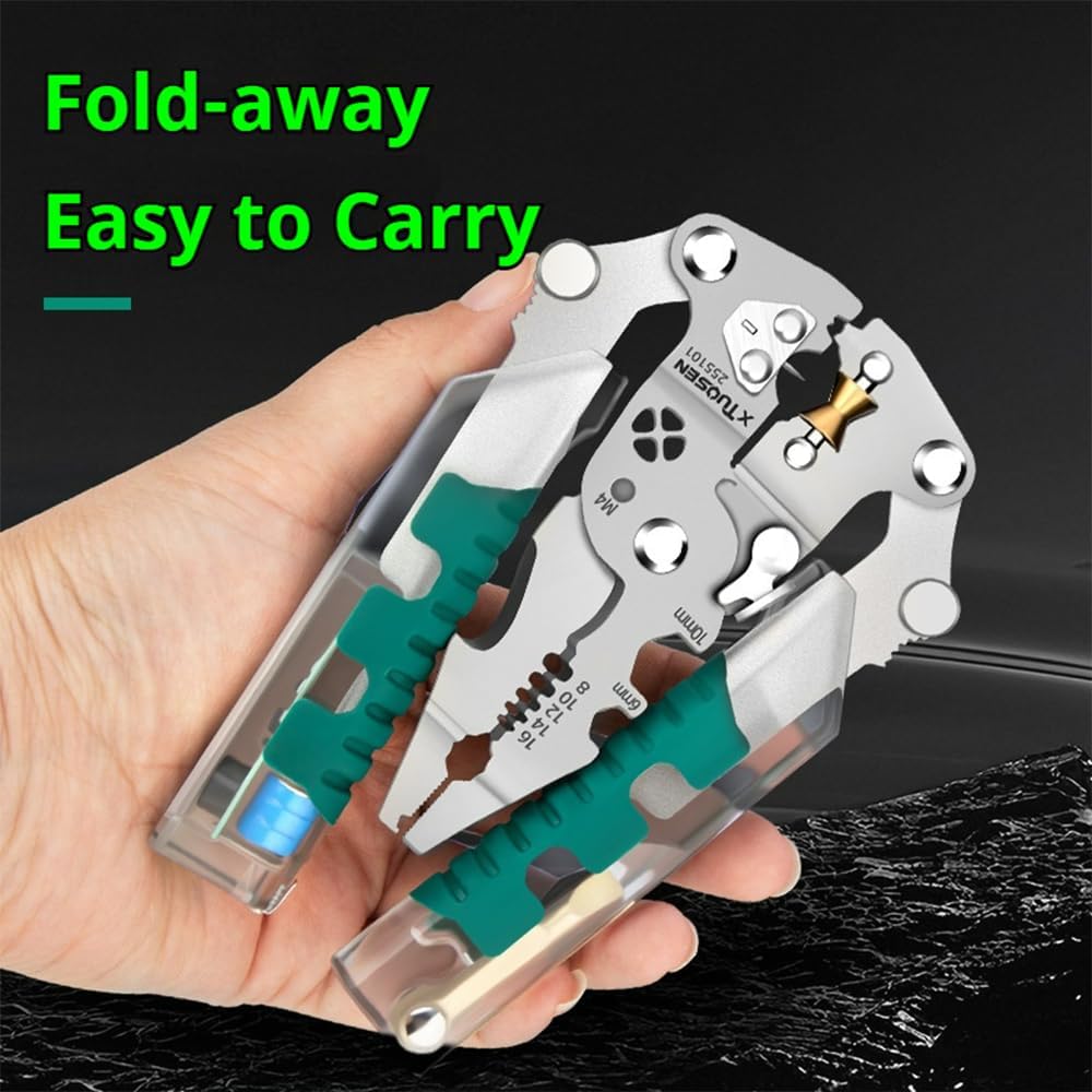 18-in-1 Folding Electrician's Pliers with Voltage Detector - image 4