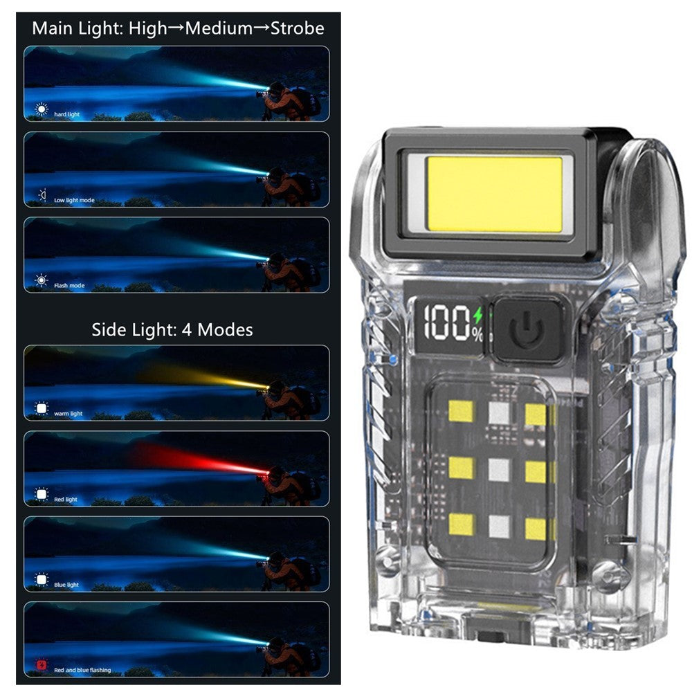 Mini Magnetic Rechargeable Pocket Torch with Clip - image 4